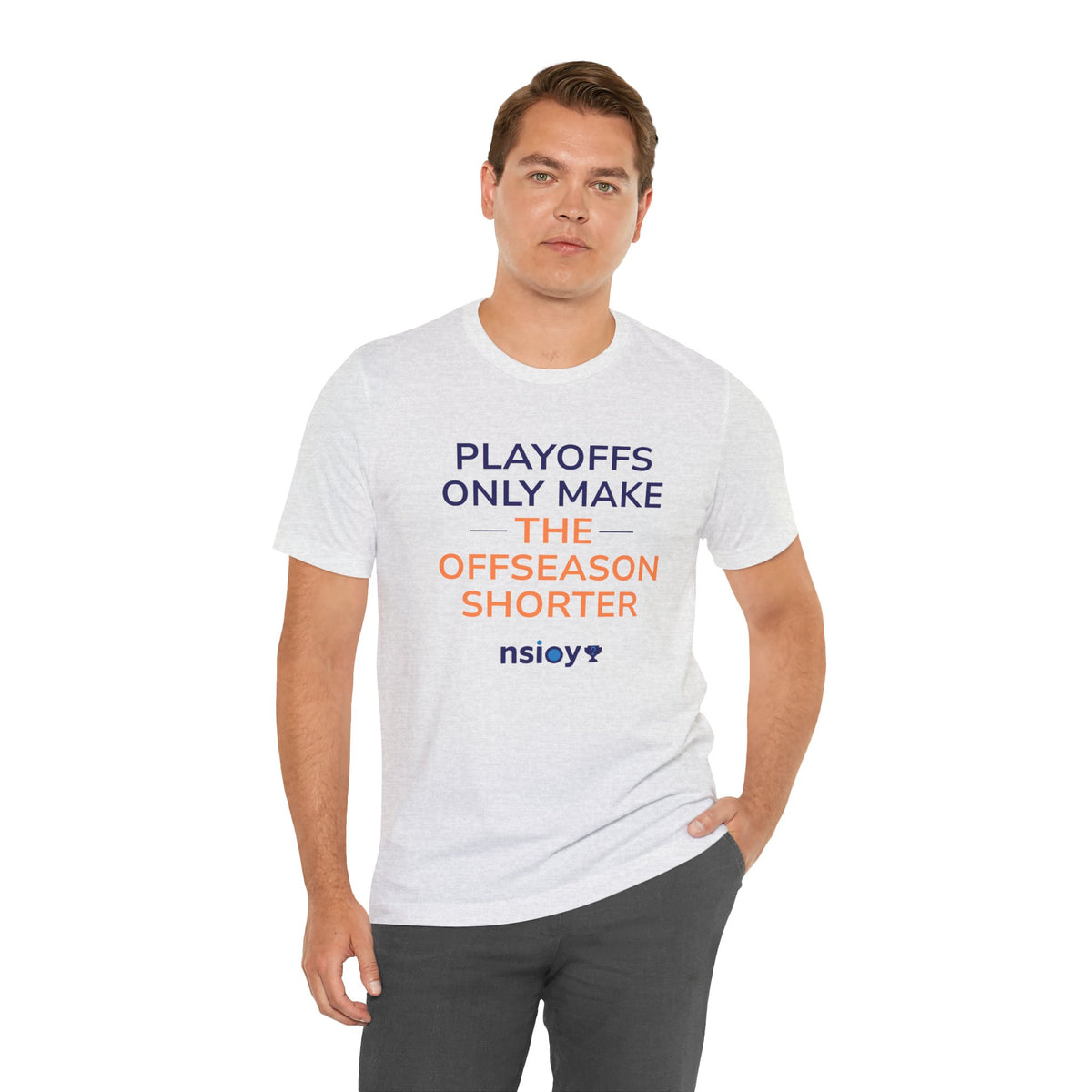Navy/Orange Playoffs Only Make The Offseason Shorter T-Shirt — Sports Fan Tee