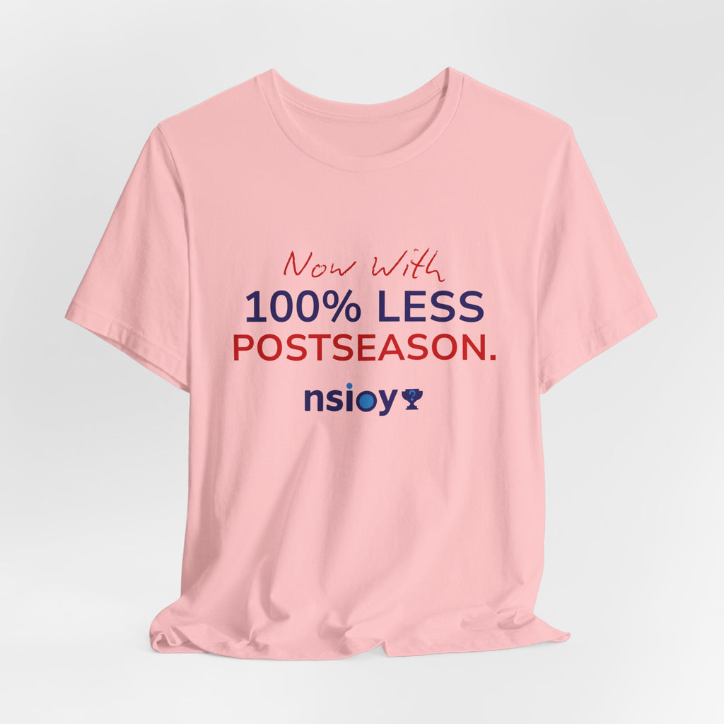 Navy/Red 100% Less Postseason Tee — Sports Fan Graphic T-Shirt