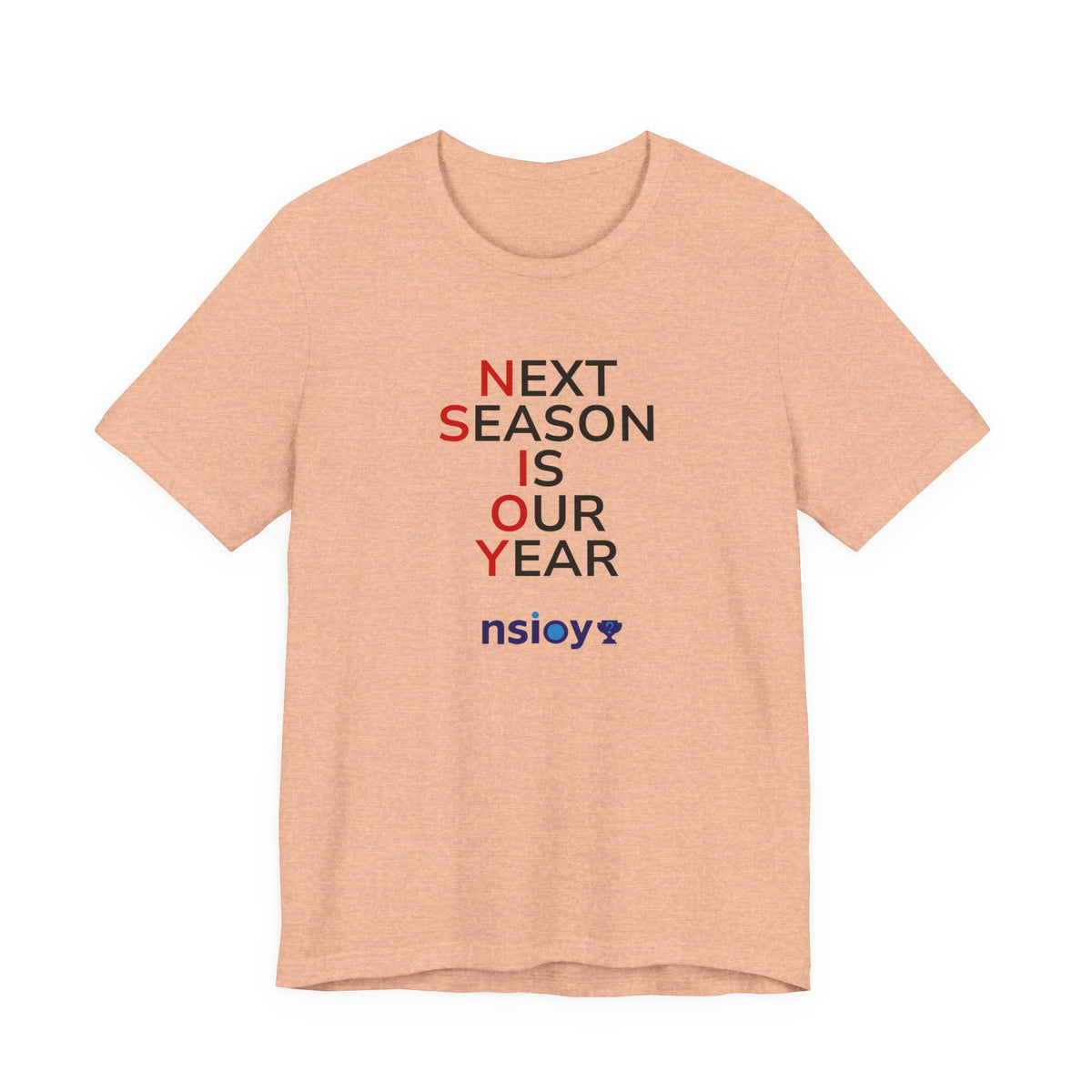 Black/Red Next Season Is Our Year Tee — Motivational Sports Fan Shirt