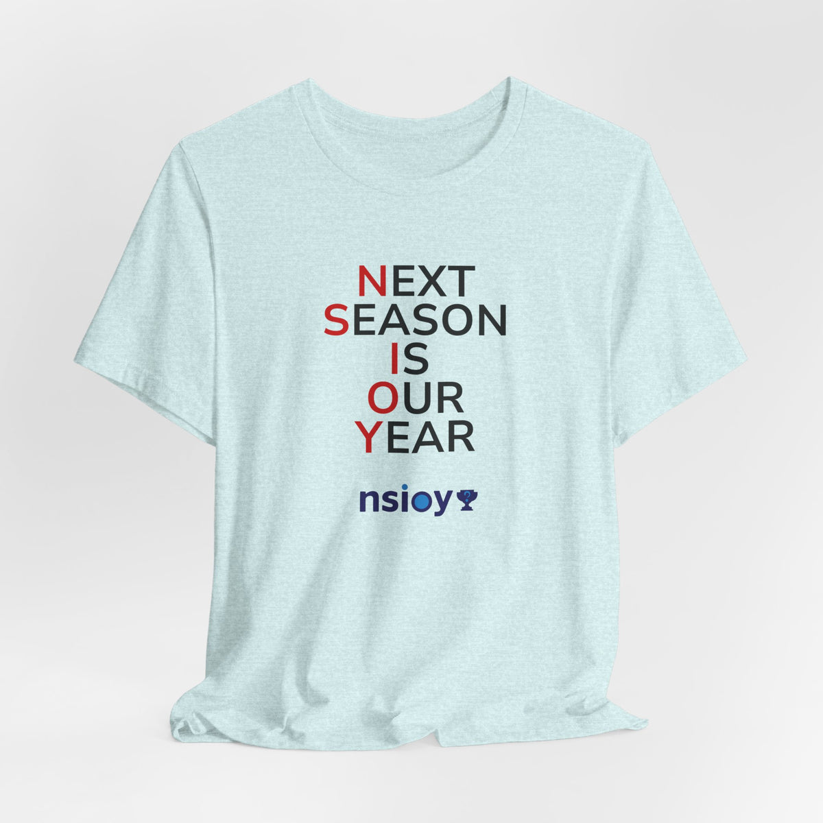 Black/Red Next Season Is Our Year Tee — Motivational Sports Fan Shirt