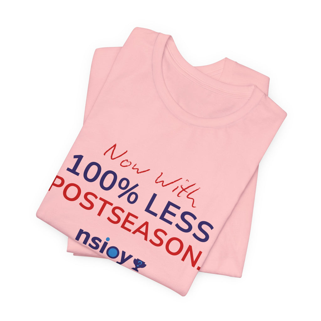 Navy/Red 100% Less Postseason Tee — Sports Fan Graphic T-Shirt