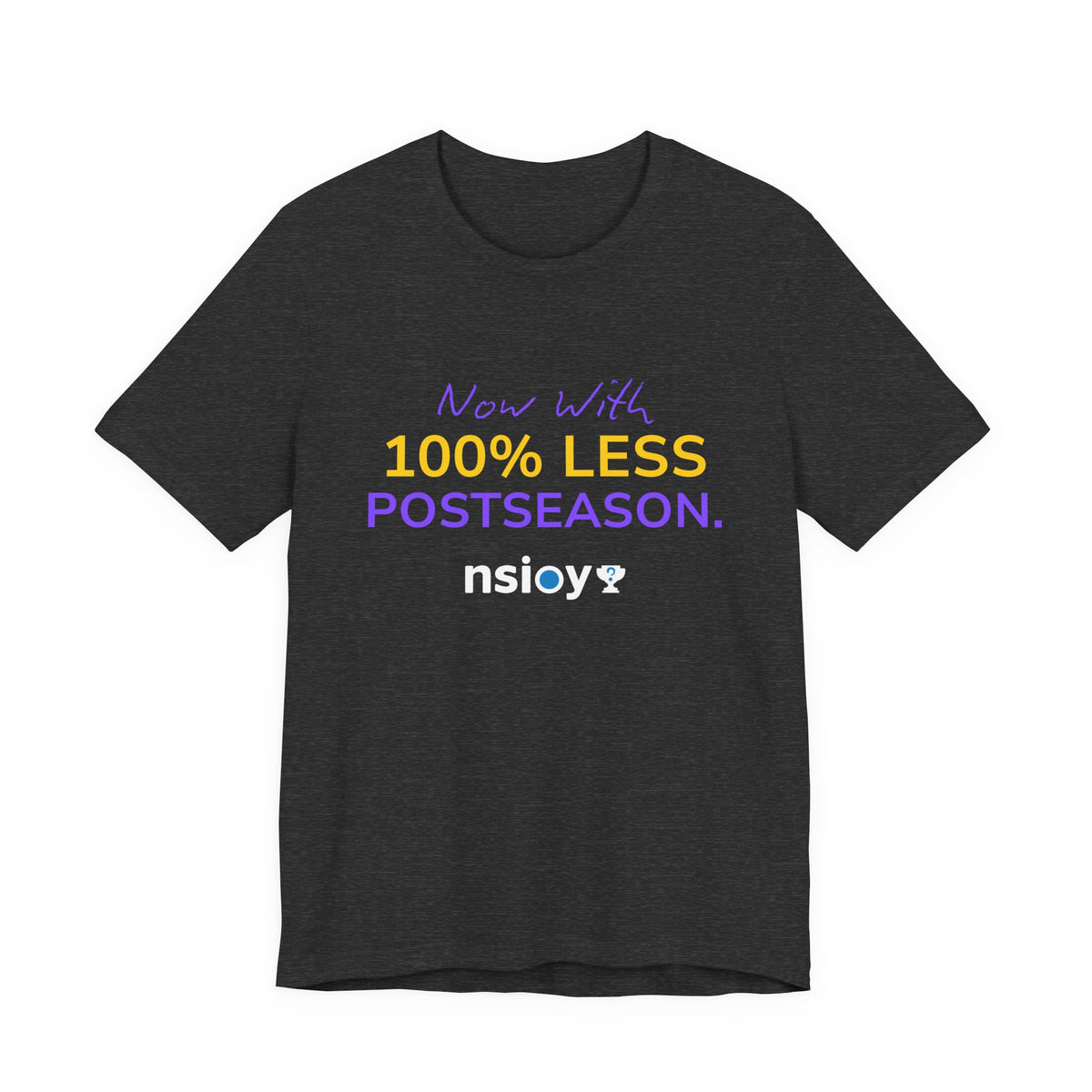 Navy/Orange 100% Less Postseason Tee — Sports Fan Graphic T-Shirt