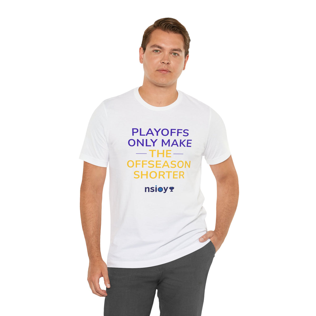 Purple/Yellow Playoffs Only Make The Offseason Shorter Tee