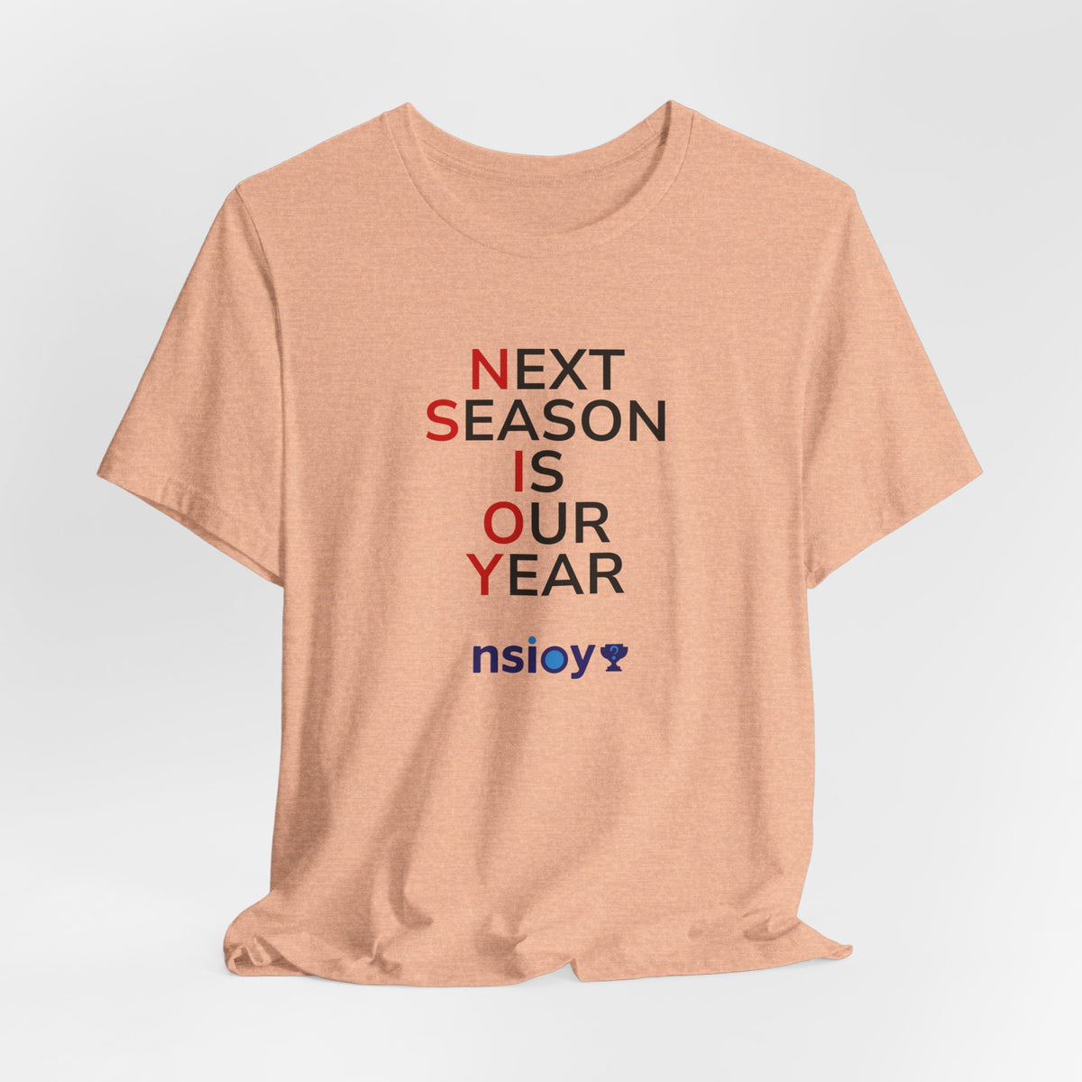 Black/Red Next Season Is Our Year Tee — Motivational Sports Fan Shirt