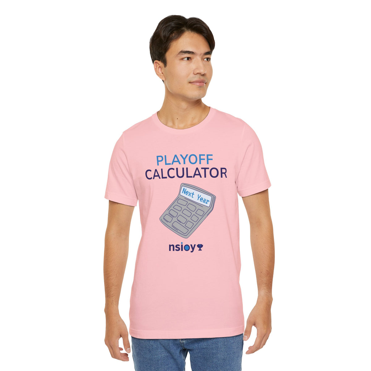 Playoff Calculator T‑Shirt – Sports Fan Tee with 'Next Year' Calculator Graphic