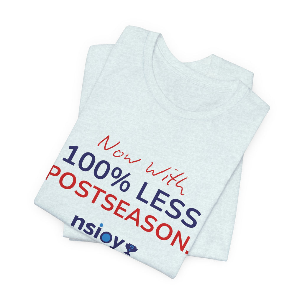 Navy/Red 100% Less Postseason Tee — Sports Fan Graphic T-Shirt