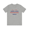 Navy/Red 100% Less Postseason Tee — Sports Fan Graphic T-Shirt