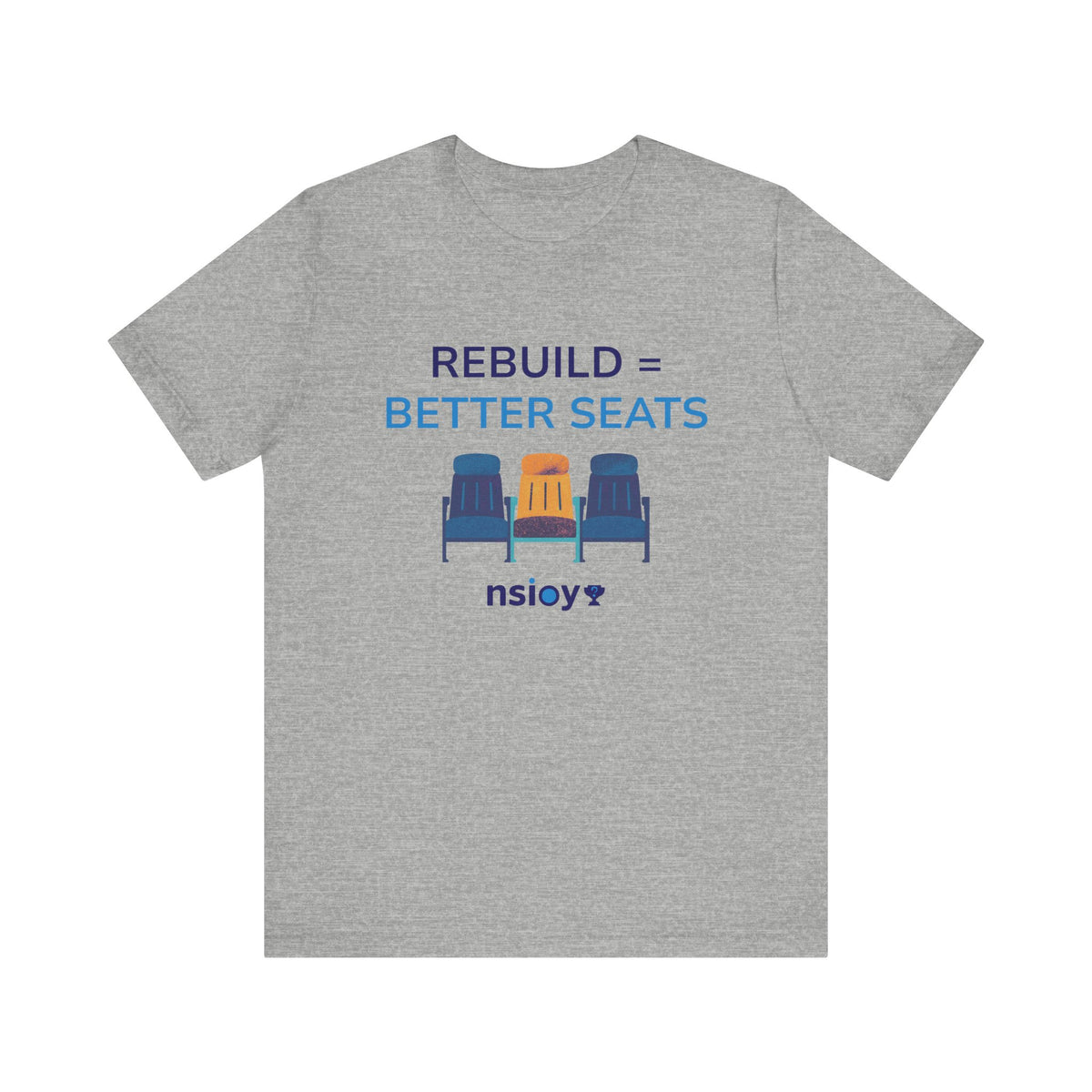 Rebuild = Better Seats T-Shirt — Stadium Seat Design Tee