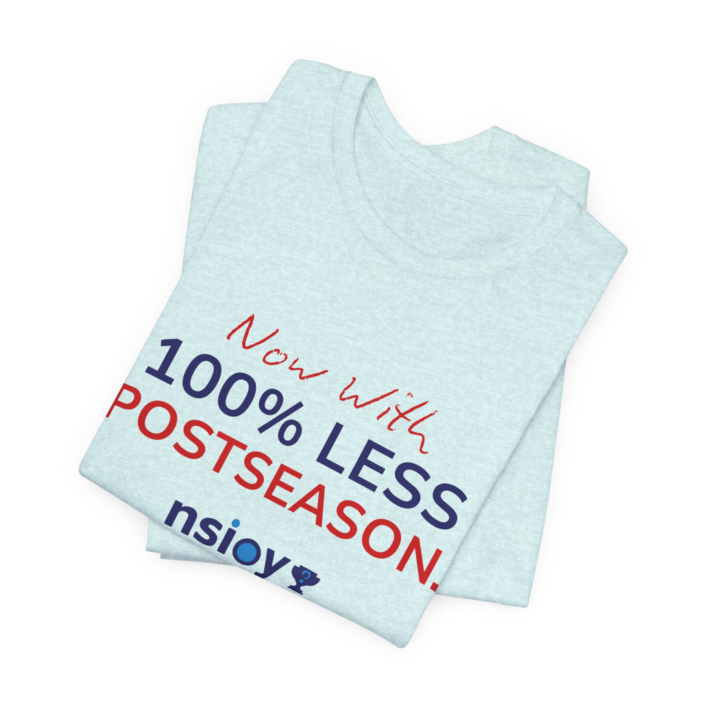 Navy/Red 100% Less Postseason Tee — Sports Fan Graphic T-Shirt