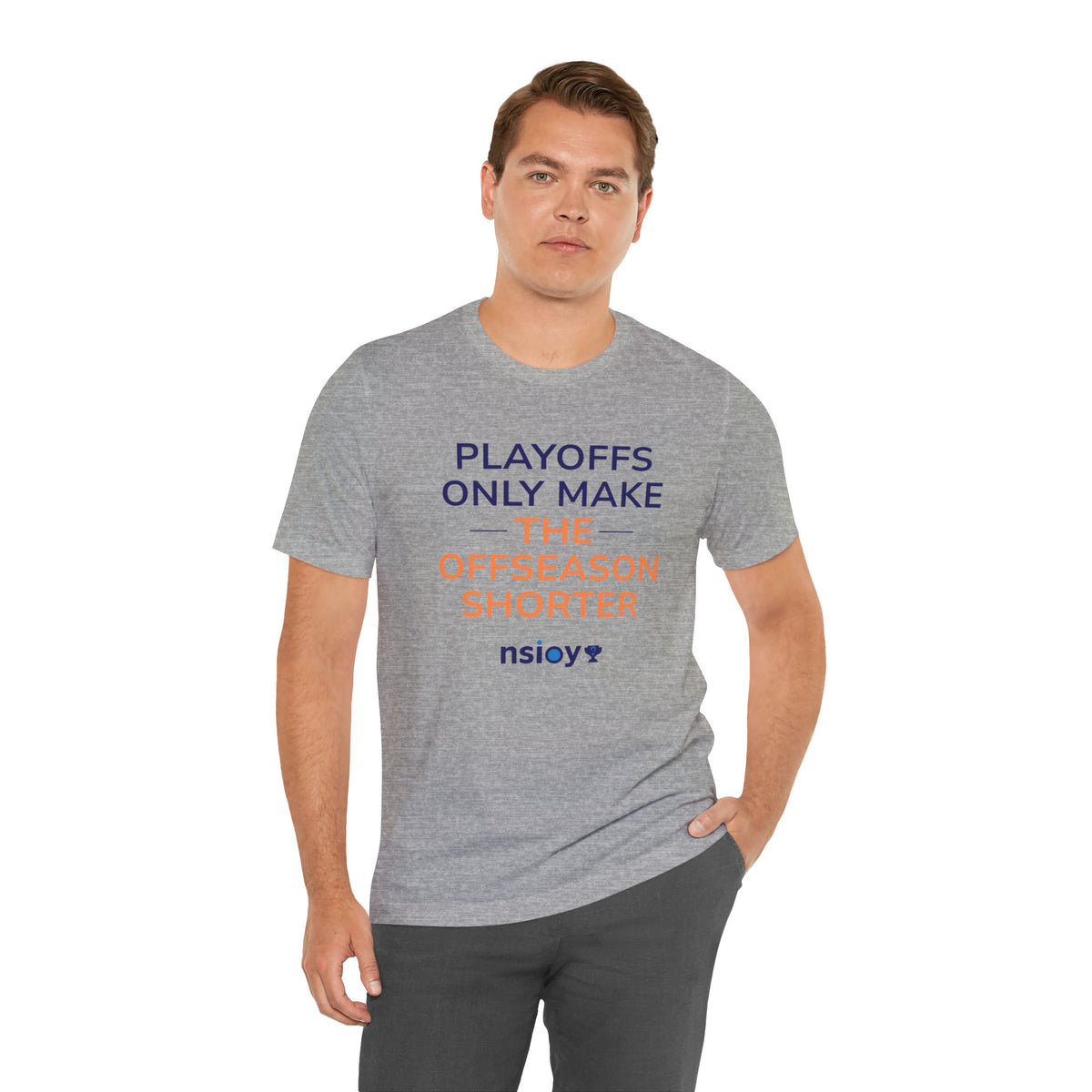 Navy/Orange Playoffs Only Make The Offseason Shorter T-Shirt — Sports Fan Tee