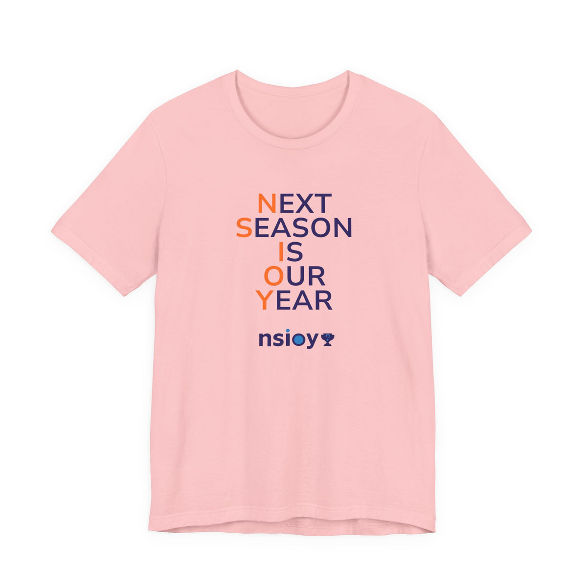 Navy/Orange Next Season Is Our Year Tee — Motivational Sports Fan Shirt