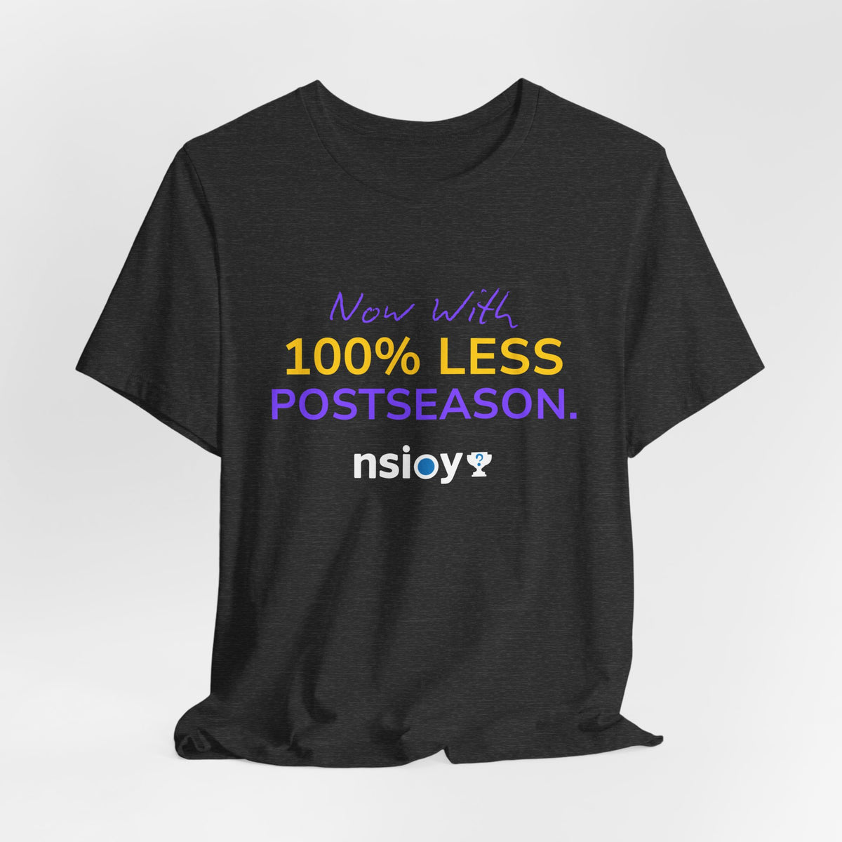 Navy/Orange 100% Less Postseason Tee — Sports Fan Graphic T-Shirt