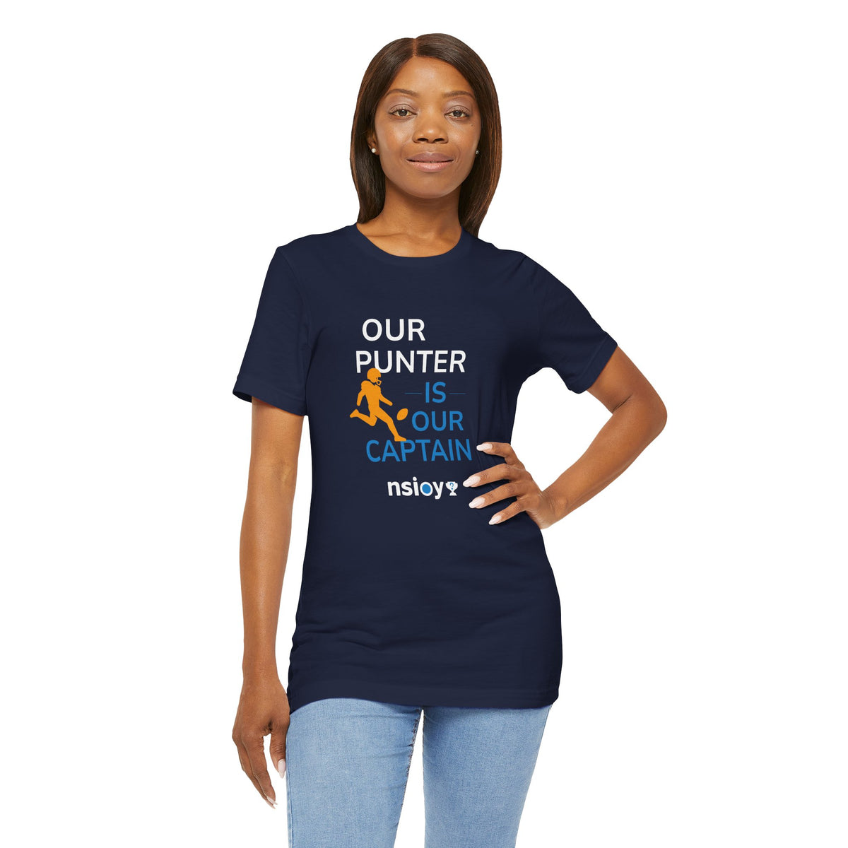 Our Punter Is Our Captain Football T-Shirt — Team Captain Game Day Tee