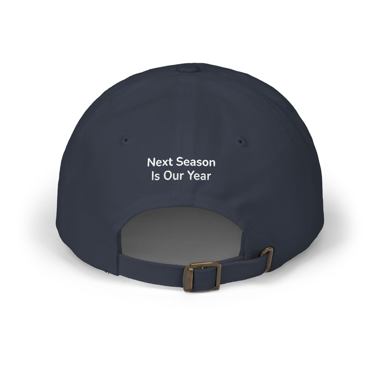 Baseball Cap — NSIOY Logo with 'Next Season Is Our Year' Embroidered Back