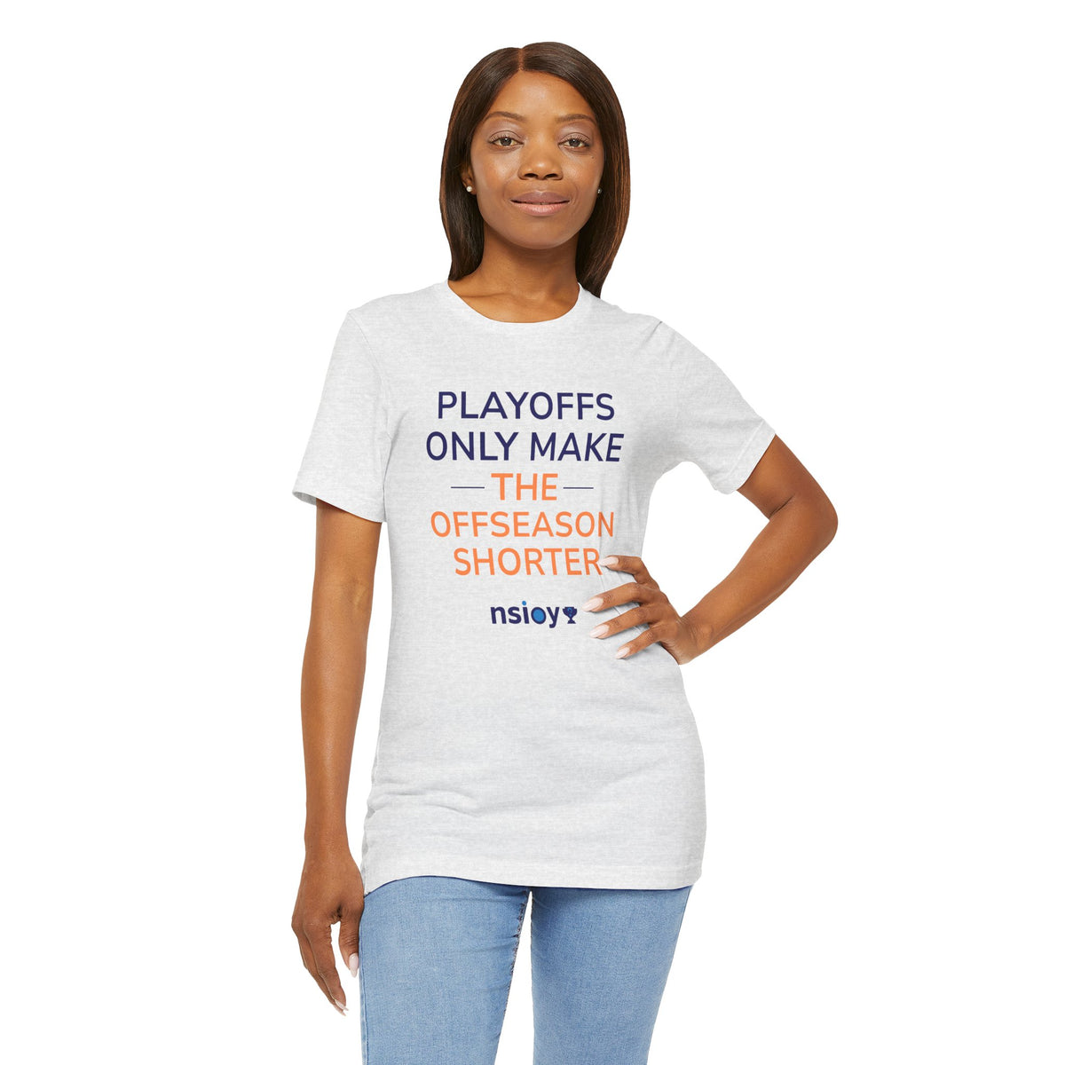 Navy/Orange Playoffs Only Make The Offseason Shorter T-Shirt — Sports Fan Tee