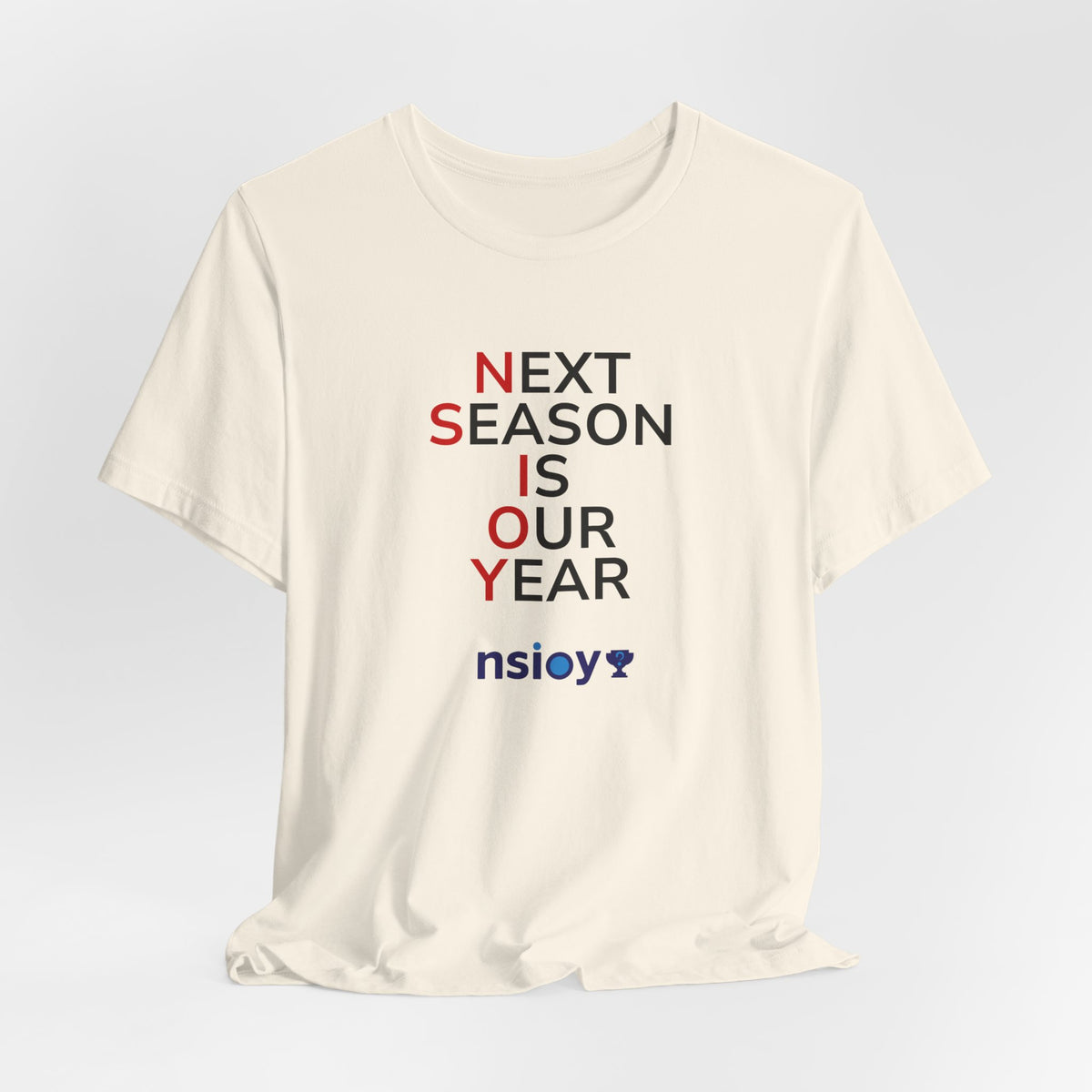 Black/Red Next Season Is Our Year Tee — Motivational Sports Fan Shirt